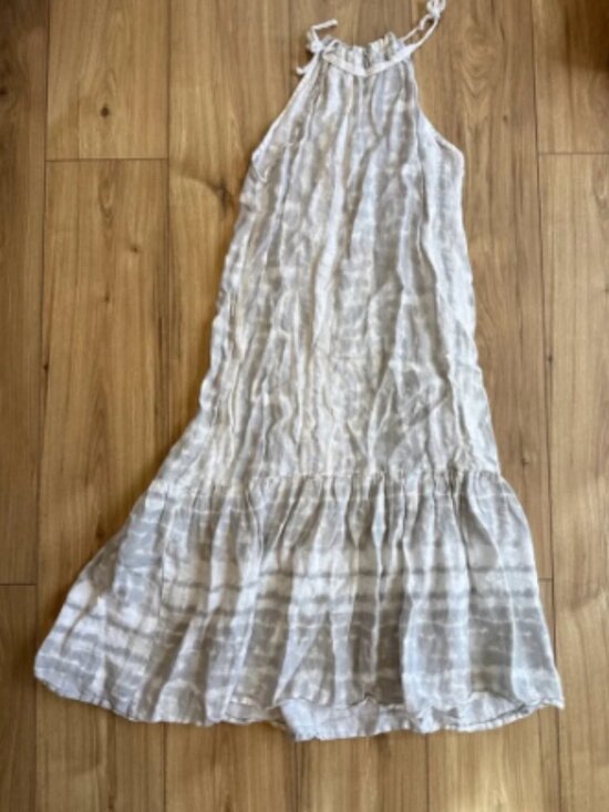 Dresses & Skirts - Allegra Masetti 100% Linen Tie Neck Midi Halter Dress Tie Dye Made in Italy